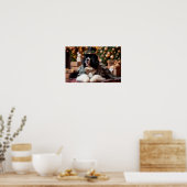 Landseer Gentleman Holiday Poster ポスター (キッチン)