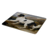 Landseer Newfoundland Dog （白黒の動物） カッティングボード (角)