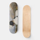 Landseer Newfoundland Dog (白黒の動物) スケートボード (正面)