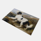 Landseer Newfoundland Dog （白黒の動物） ドアマット (アングル)