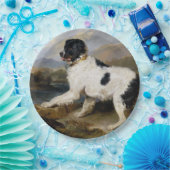 Landseer Newfoundland Dog （白黒の動物） ペーパープレート (パーティー)