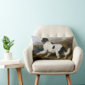 Landseer Newfoundland Dog （白黒の動物） ランバークッション (椅子)