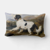 Landseer Newfoundland Dog （白黒の動物） ランバークッション (裏面)