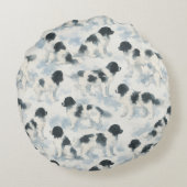 Landseer Newfoundland dog watercolor  ラウンドクッション (裏面)