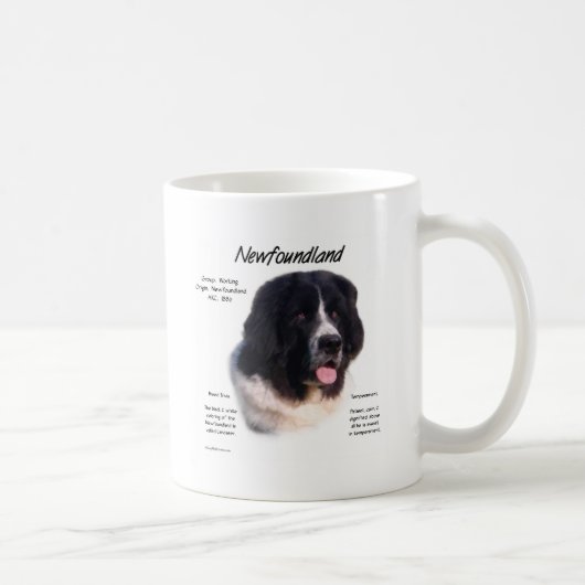 Landseer Newfoundland History; I love Newfies コーヒーマグカップ (右)