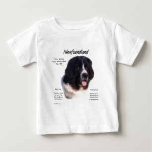 Landseer Newfoundland History; I love Newfies ベビーTシャツ