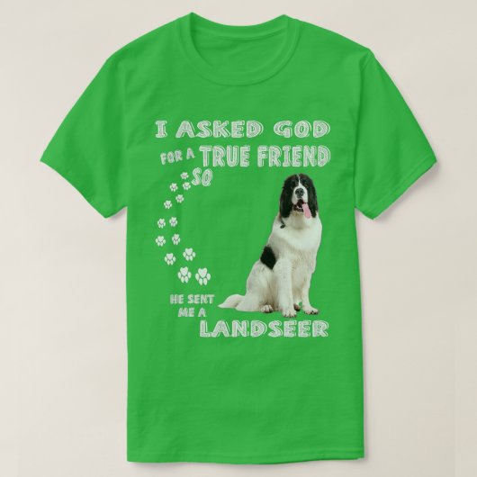 Landseer Newfoundland Saying Mom Dad Print, Newfie Tシャツ (デザイン正面)
