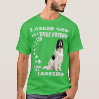 Landseer Newfoundland Saying Mom Dad Print, Newfie Tシャツ