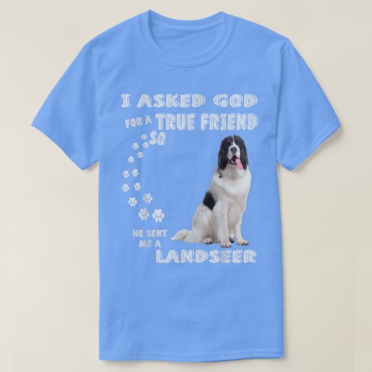 Landseer Newfoundland Saying Mom Dad Print, Newfie Tシャツ (デザイン正面)