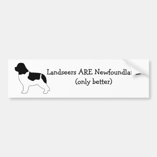 LandseersはNewfoundlands.です バンパーステッカー (正面)