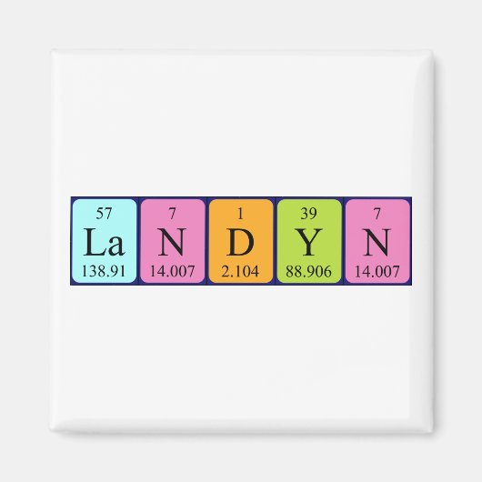 Landyn周期表名磁石 マグネット (正面)