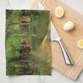 Lane in Public Garden, Arles by Vincent van ゴッホ キッチンタオル (四つ折り)