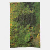 Lane in Public Garden, Arles by Vincent van ゴッホ キッチンタオル (縦)