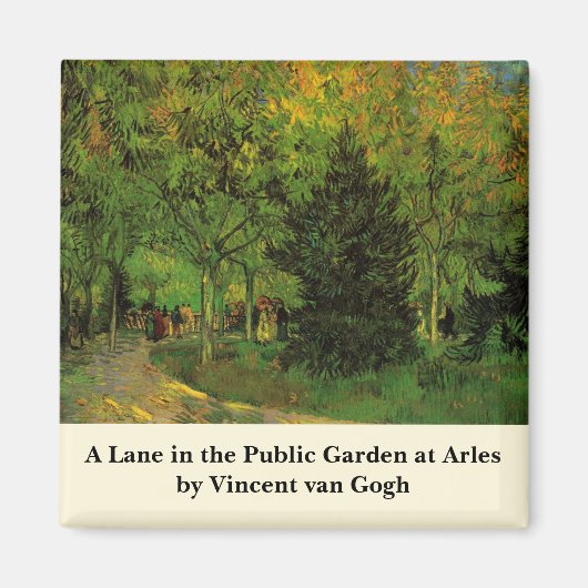 Lane in Public Garden, Arles by Vincent van ゴッホ マグネット (正面)