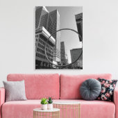 L'Anenauまたはリングや輪、モントリオール・カナダ彫刻 キャンバスプリント (インサイチュ (リビング))