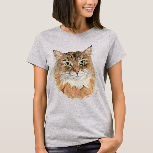 Långhårig katt tシャツ (正面)