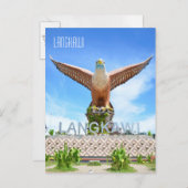 Langkawi Eagle彫刻マレーシア旅行カード ポストカード (正面/裏面)