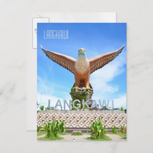 Langkawi Eagle彫刻マレーシア旅行カード ポストカード (正面/裏面)