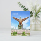 Langkawi Eagle彫刻マレーシア旅行カード ポストカード (スタンド正面)
