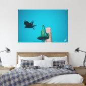 Langley Crow on Light Post Series #10 キャンバスプリント (インサイチュ (寝室))