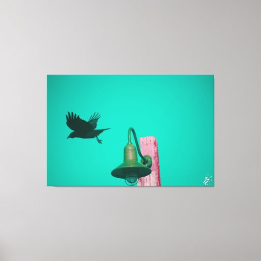 Langley Crow on Light Post Series #11 キャンバスプリント (正面)