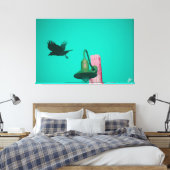 Langley Crow on Light Post Series #11 キャンバスプリント (インサイチュ (寝室))