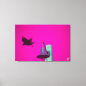 Langley Crow on Light Post Series #12 キャンバスプリント (正面)