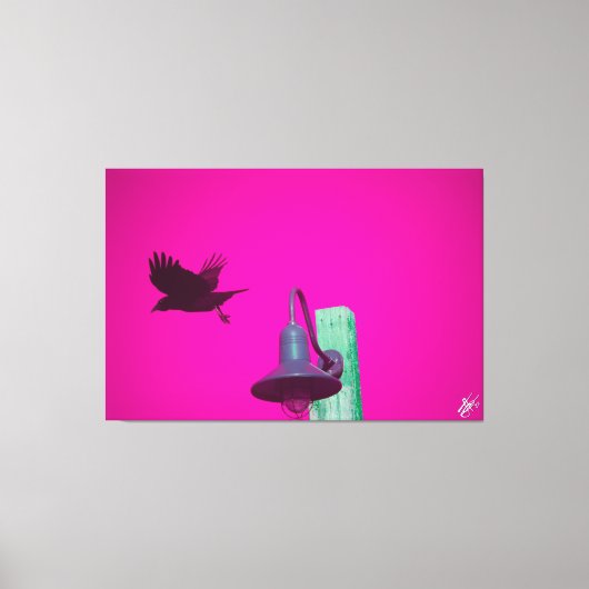 Langley Crow on Light Post Series #12 キャンバスプリント (正面)