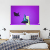 Langley Crow on Light Post Series #1 キャンバスプリント (インサイチュ (寝室))