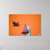 Langley Crow on Light Post Series #2 キャンバスプリント (正面)