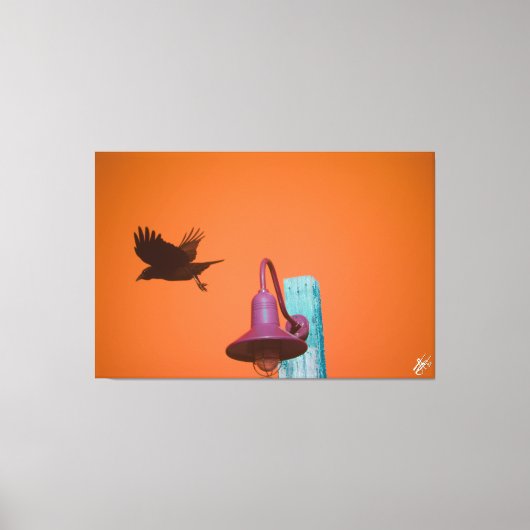 Langley Crow on Light Post Series #2 キャンバスプリント (正面)