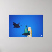 Langley Crow on Light Post Series #3 キャンバスプリント (正面)