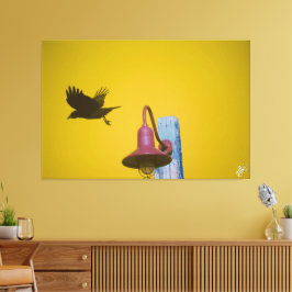 Langley Crow on Light Post Series #4 キャンバスプリント