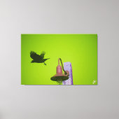 Langley Crow on Light Post Series #5 キャンバスプリント (正面)