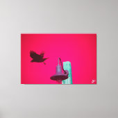 Langley Crow on Light Post Series #6 キャンバスプリント (正面)