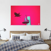 Langley Crow on Light Post Series #6 キャンバスプリント (インサイチュ (寝室))