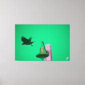 Langley Crow on Light Post Series #7 キャンバスプリント (正面)