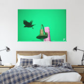 Langley Crow on Light Post Series #7 キャンバスプリント (インサイチュ (寝室))