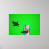 Langley Crow on Light Post Series #9 キャンバスプリント (正面)