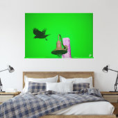 Langley Crow on Light Post Series #9 キャンバスプリント (インサイチュ (寝室))