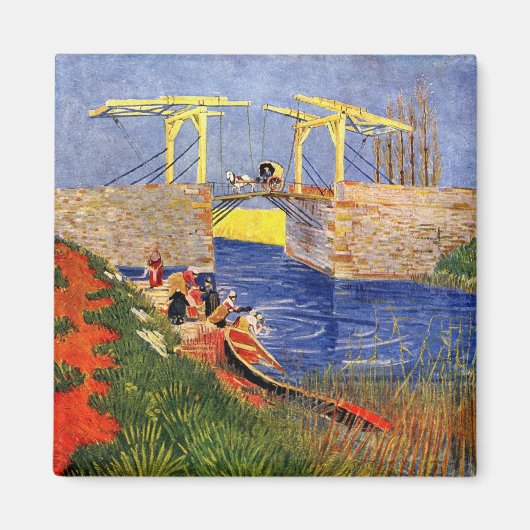 Langlois Bridge at Arles by Vincent van Gogh マグネット (正面)