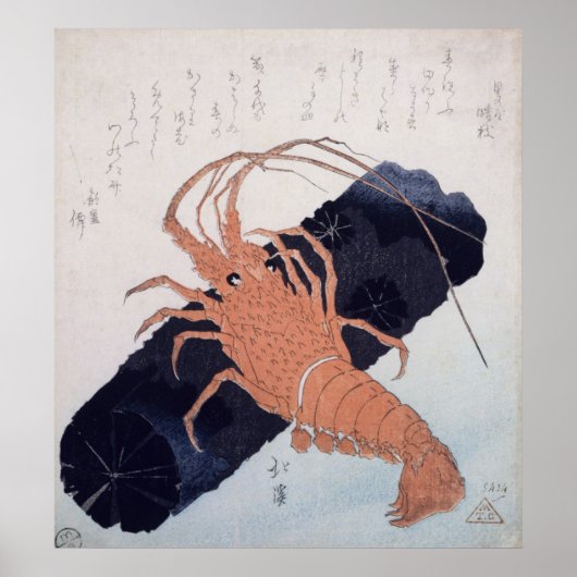 Langoustine with a Block of Charcoal, c.1830 ポスター (正面)