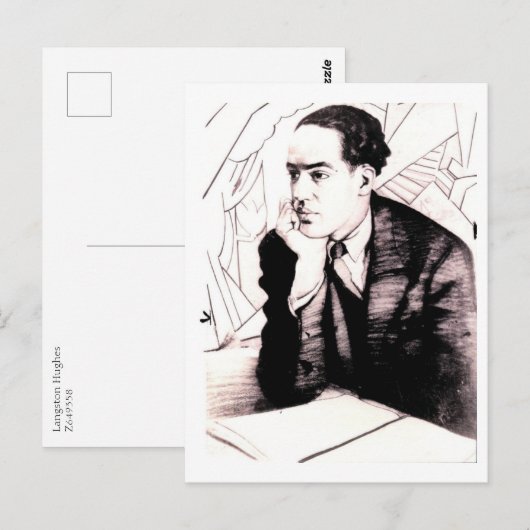 Langston Hughes(アメリカ詩人) ポストカード (正面/裏面)