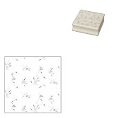 Language, Dove Gray Wood Art Stamp ラバースタンプ (押印)