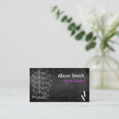 Language Teacher Business card 名刺 (スタンド正面)