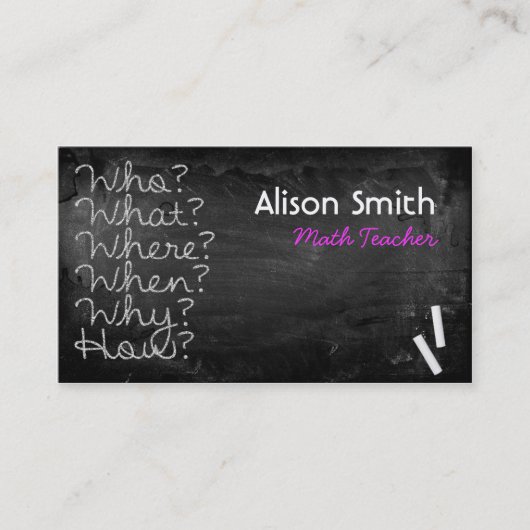 Language Teacher Business card 名刺 (正面)