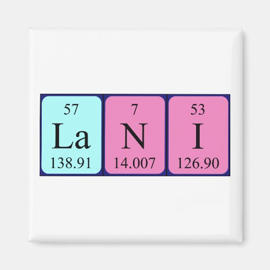 Lani周期表名磁石 マグネット (正面)