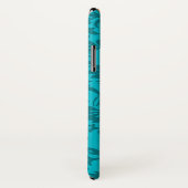 Laniakeaのハワイのフェイクな木製のサーフボードのティール(緑がかった色) Case-Mate iPhoneケース (裏面/右)