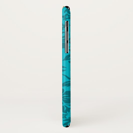 Laniakeaのハワイのフェイクな木製のサーフボードのティール(緑がかった色) Case-Mate iPhoneケース (裏面/左)