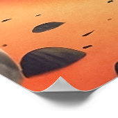 Laniakea Oahuハワイ熱帯水彩カラフル ポスター (角)